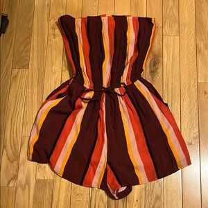 Hollister Red and Orange Jumpsuit Bold Retro Style